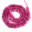 Jade Perler – Mørk Pink, Facetterede Rondel (4-5x3mm) - Uniq Perler - 121767