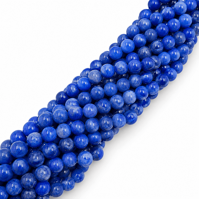 Jade Perler – Mørkeblå, Runde (6mm) - Uniq Perler - 126123