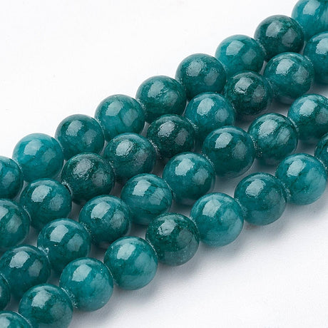 Jade Perler, Mørk Grøn, (8mm) - Uniq Perler - 1111490241