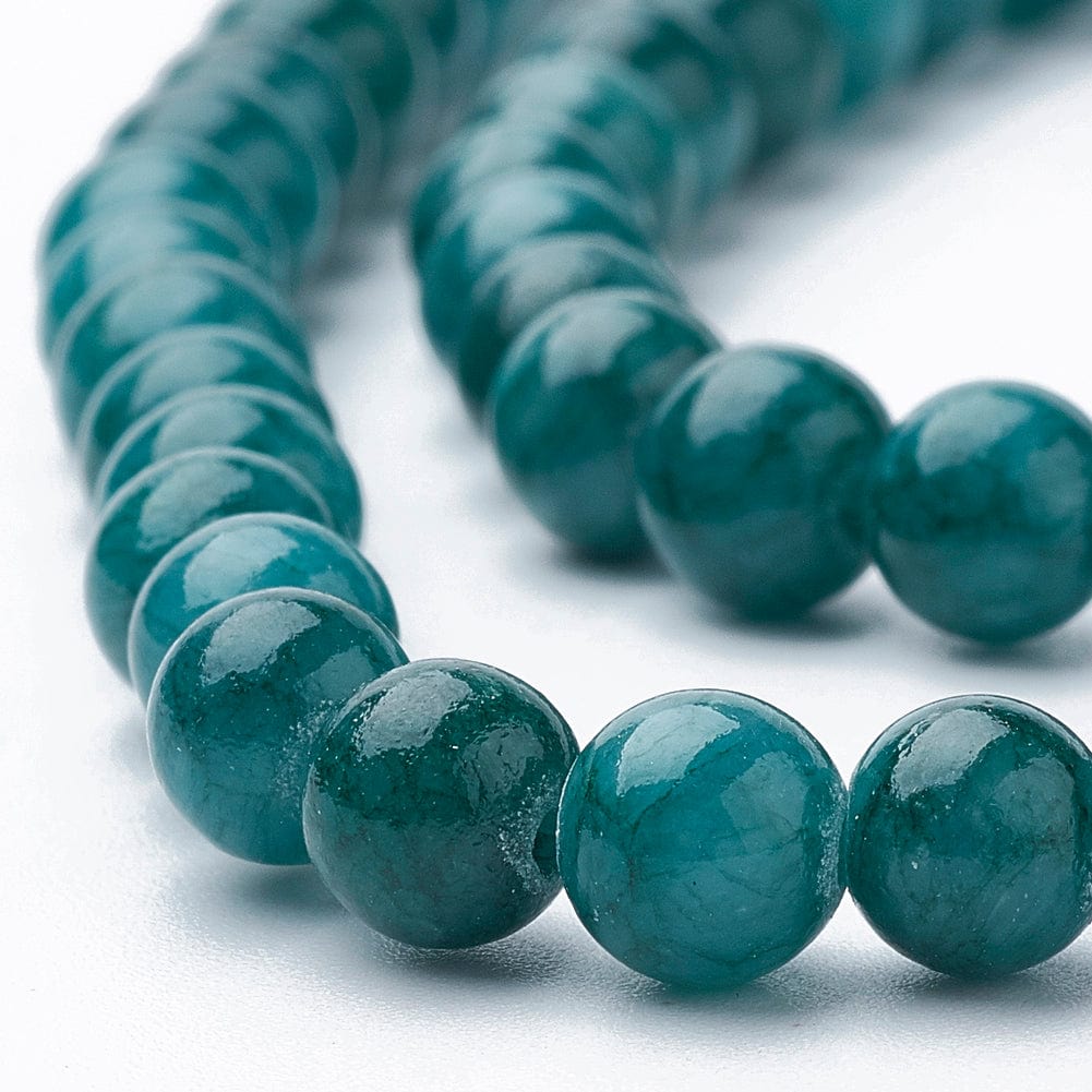 Jade Perler, Mørk Grøn, (8mm) - Uniq Perler - 1111490241