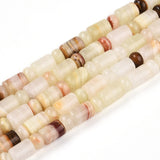 Jade Perler, Natur Farve Mix, Rør og Rondel, 8,5x6mm og (5,5x4mm) - Uniq Perler - 688987