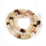 Jade Perler, Natur Farve Mix, Rør og Rondel, 8,5x6mm og (5,5x4mm) - Uniq Perler - 688987