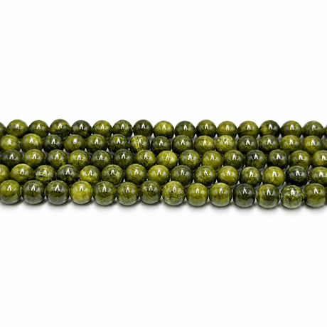 Jade Perler – Olivengrøn, Runde (8mm) - Uniq Perler - 126077