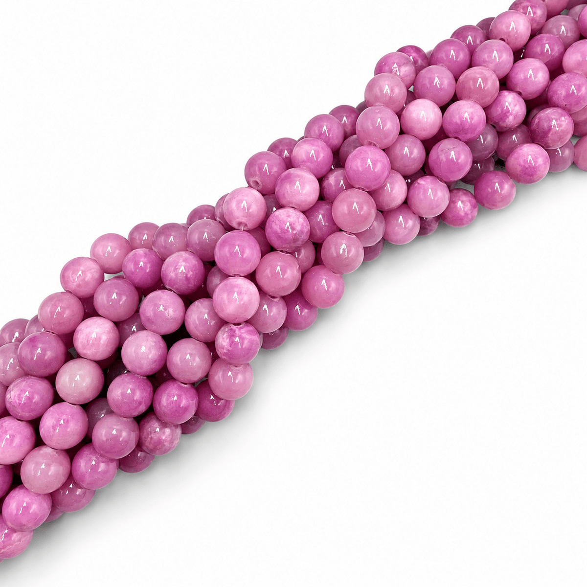 Jade Perler - Orkide Rosa (10mm) - Uniq Perler - 116173