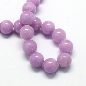 Jade Beads, Orchid pink, (10mm) - Uniq Perler - 116173