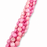 Jade Perler – Pink, Coin (8x4mm) - Uniq Perler - 119248