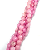 Jade Perler – Pink, Coin (8x4mm) - Uniq Perler - 119248