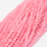 Jade Perler – Pink, Facetterede, Runde (4mm) - Uniq Perler - 126053