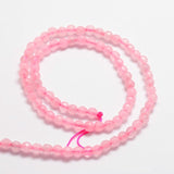 Jade Perler – Pink, Facetterede, Runde (4mm) - Uniq Perler - 126053