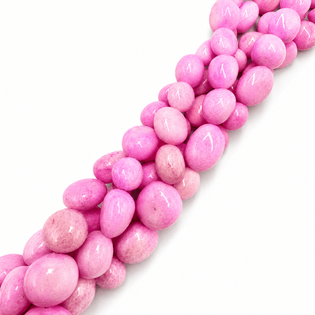 Jade Perler – Pink, Nuggets (9,5~13x9~12x9~15mm) - Uniq Perler - 123753