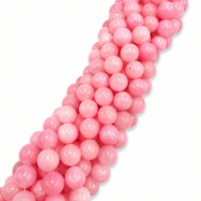 Jade Perler – Pink, Rund (10mm) - Uniq Perler - 112767