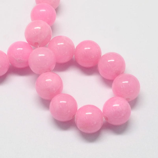 Jade Perler – Pink, Rund (10mm) - Uniq Perler - 112767