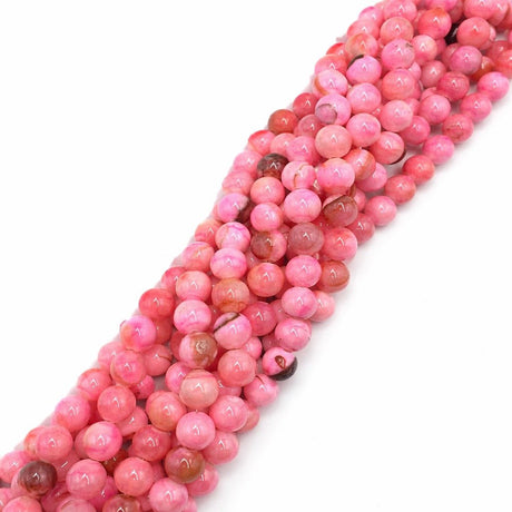 Jade Perler – Pink, Runde (8.5mm) - Uniq Perler - 119063