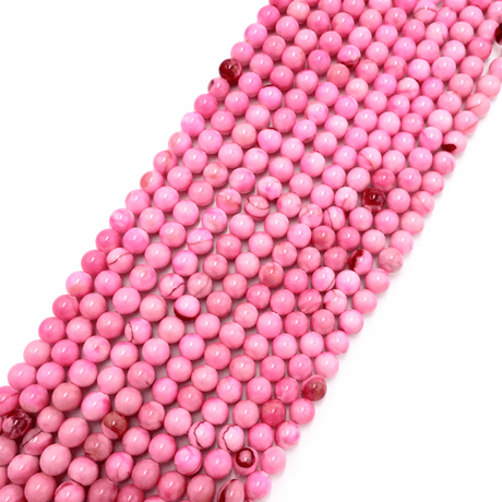 Jade Perler – Pink, Runde (8.5mm) - Uniq Perler - 119063