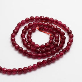 Jadeperlen, Rot, Facettiert, (4mm) - Uniq Perler - 8758470024