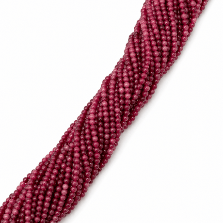 Jade Perler – Rød, Runde (2,5~3mm) - Uniq Perler - 123776