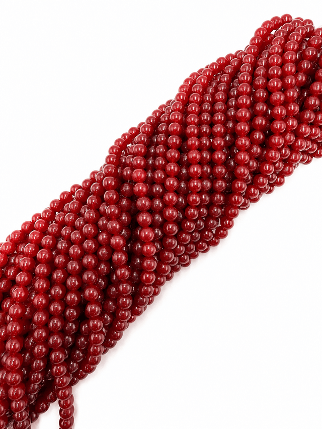 Jade Perler – Rød, Runde (8mm) - Uniq Perler - 125154, 76248861567993444582799284