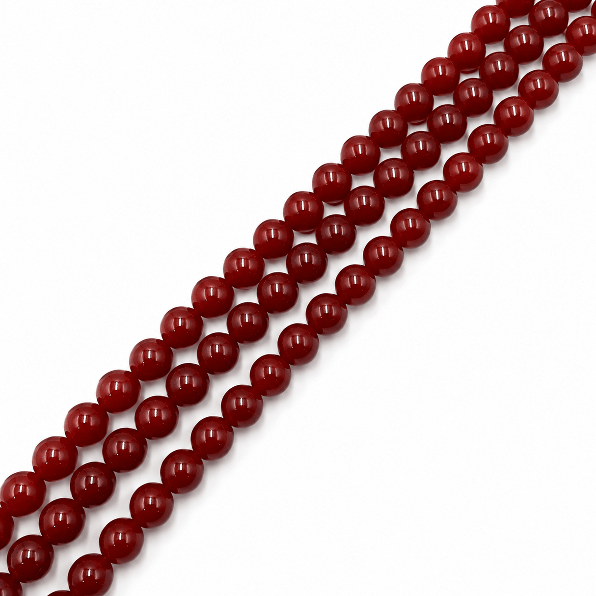 Jade Perler – Rød, Runde (8mm) - Uniq Perler - 125154, 76248861567993444582799284