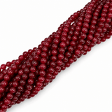 Jade Perler – Rød, Runde (8mm) - Uniq Perler - 1925214