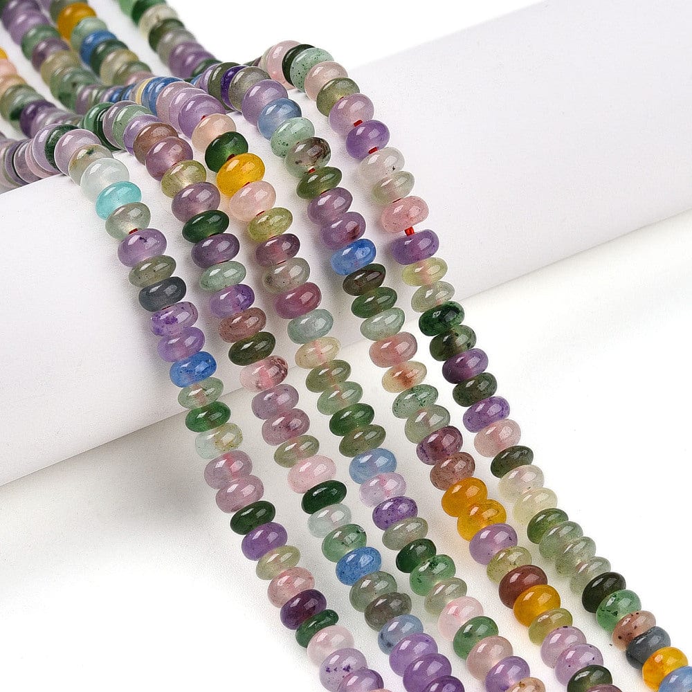 Jade Perler, Rondel, Farve Mix, (4,5mm) - Uniq Perler - 114912