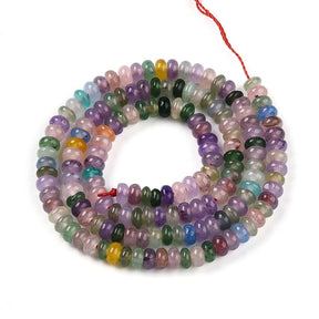 Jadeperlen, Rondell, Farb-Mix, (4,5mm) - Uniq Perler - 114912