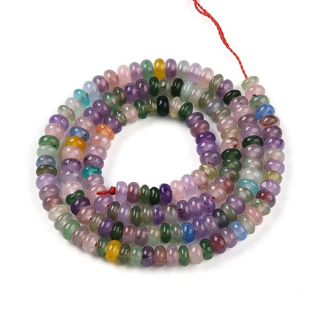 Jade Perler, Rondel, Farve Mix, (4,5mm) - Uniq Perler - 114912