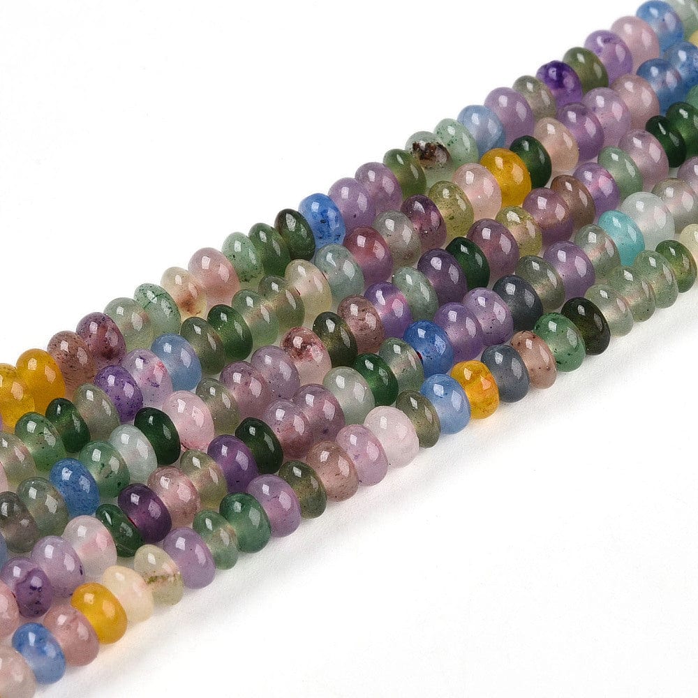 Jade Perler, Rondel, Farve Mix, (4,5mm) - Uniq Perler - 114912