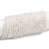 Jade Perler, Rondel, Hvid, (4mm) - Uniq Perler - 114914