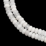 Jade Perler, Rondel, Hvid, (4mm) - Uniq Perler - 114914