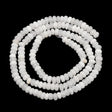 Jade Perler, Rondel, Hvid, (4mm) - Uniq Perler - 114914