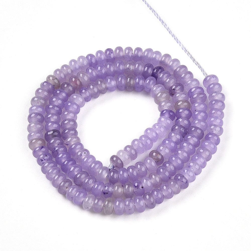 Jade Perler - Rondel, Lilla (4,5mm) - Uniq Perler - 114913