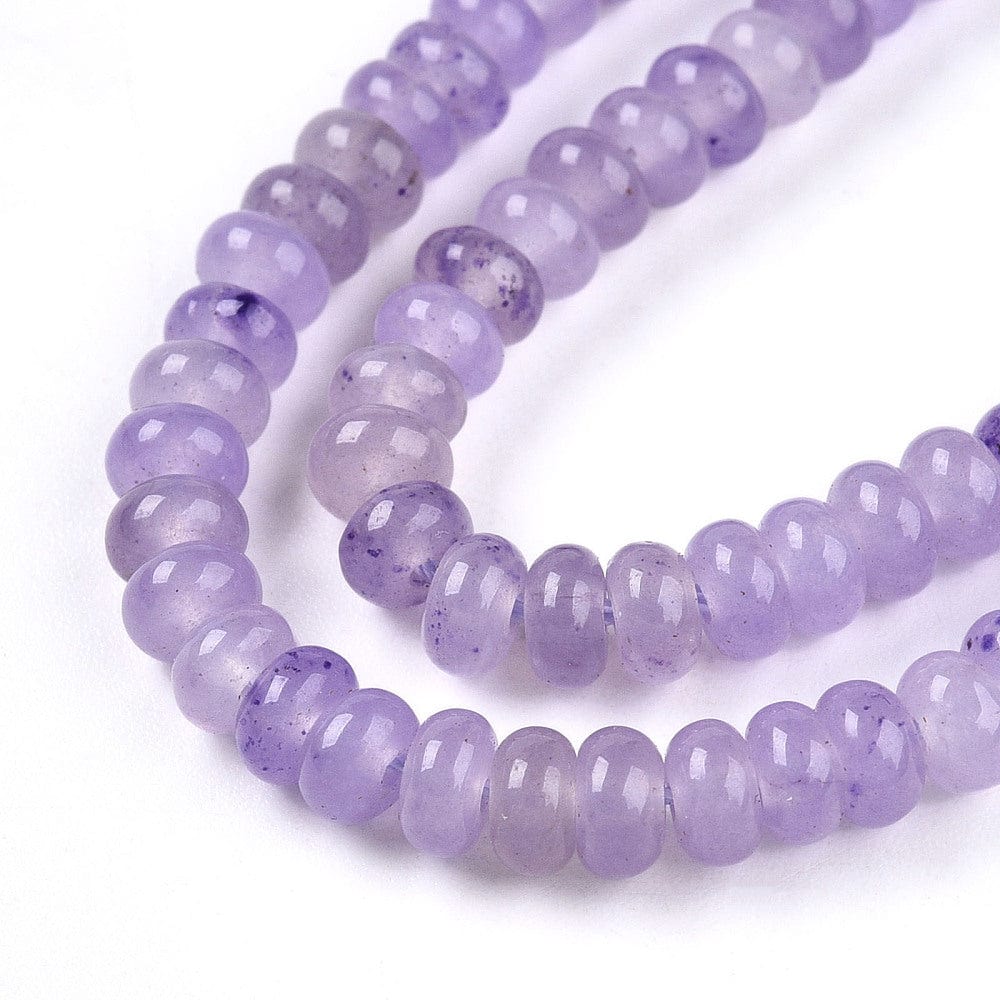 Jade Perler - Rondel, Lilla (4,5mm) - Uniq Perler - 114913