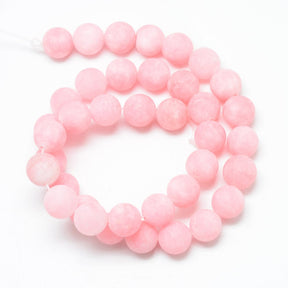 Jade Perler, Rosa Frostet, (8mm) - Uniq Perler - 178843