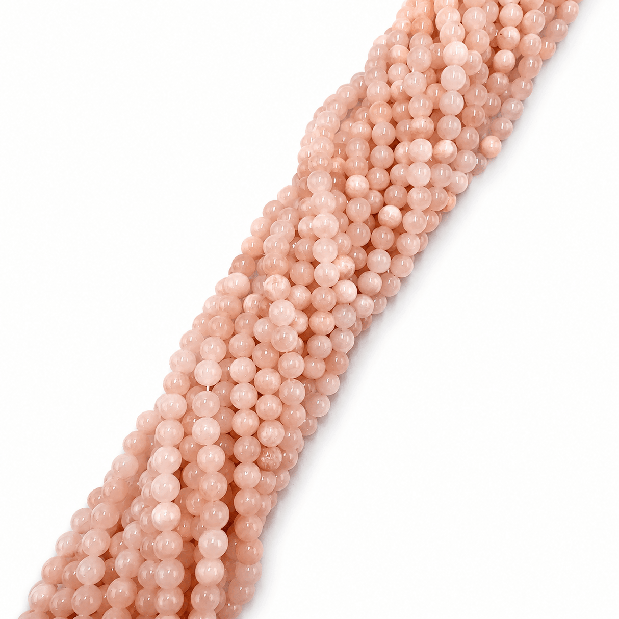 Jade Perler – Rosa, Rund (4mm) - Uniq Perler - 207845