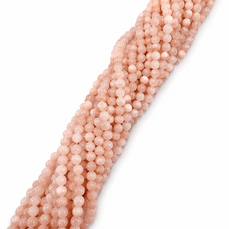 Jade Perler – Rosa, Rund (4mm) - Uniq Perler - 207845
