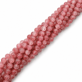 Jade Perler – Rosa, Runde (8mm) - Uniq Perler - 125158