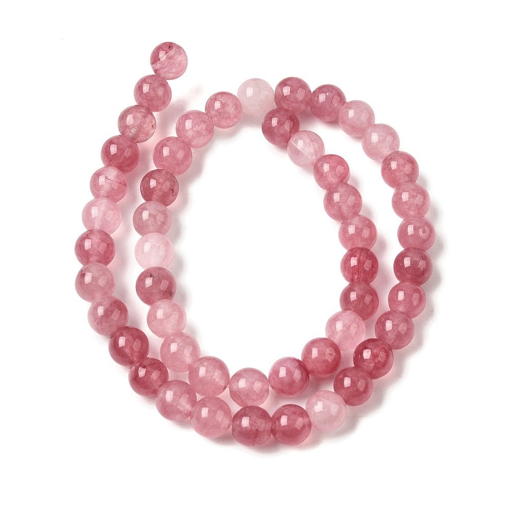 Jade Perler – Rosa, Runde (8mm) - Uniq Perler - 125158