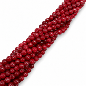 Jade Perler – Runde, Røde (6mm) - Uniq Perler - 116519
