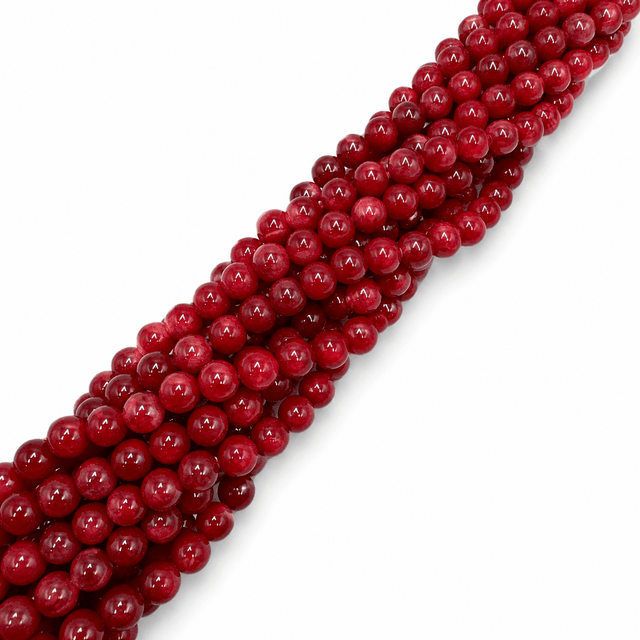 Jade Perler – Runde, Røde (6mm) - Uniq Perler - 116519