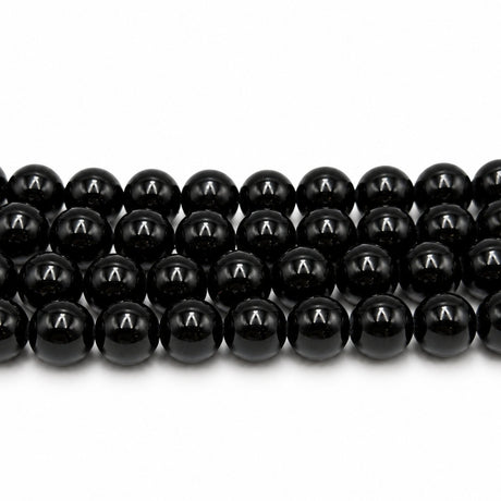 Jade Perler – Runde, Sort (14mm) - Uniq Perler - 125222