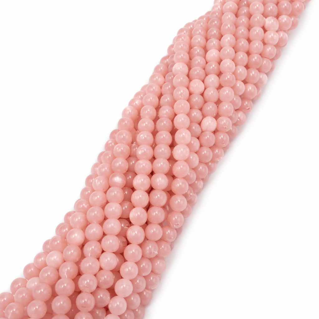 Jade Perler – Sart Rosa, Rund (8mm) - Uniq Perler - 115084