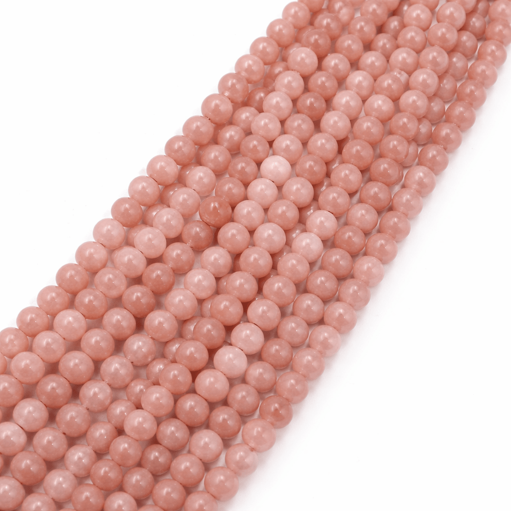 Jade Perler – Sart Rosa, Rund (8mm) - Uniq Perler - 115084