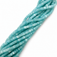 Jade Perler – Turkis, Rondel (6x2~3mm) - Uniq Perler - 122412