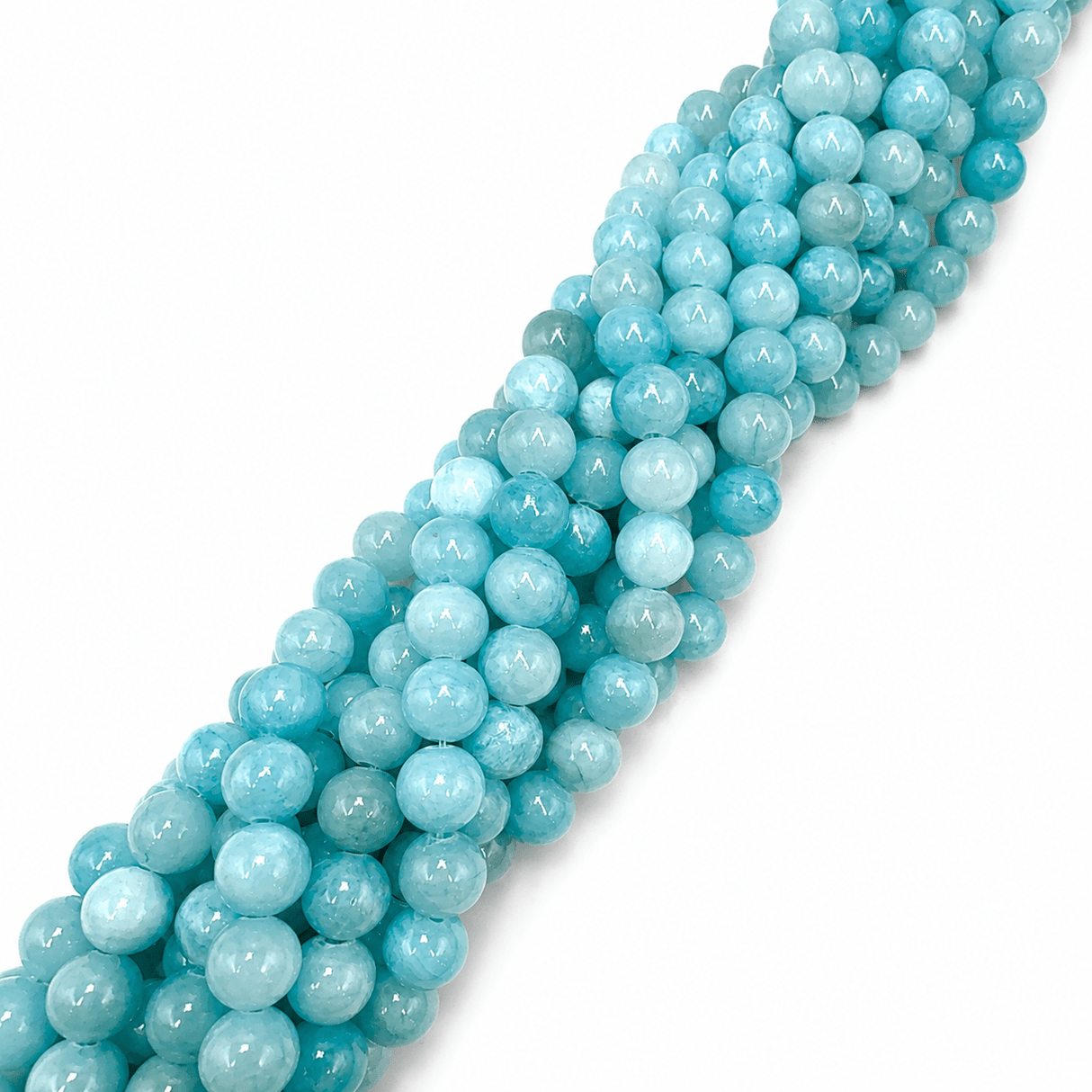 Jade Perler – Turkis, Runde (8mm) - Uniq Perler - 123650