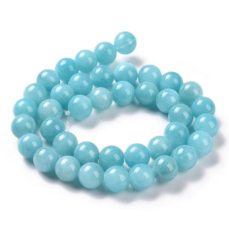 Jade Perler – Turkis, Runde (8mm) - Uniq Perler - 123650