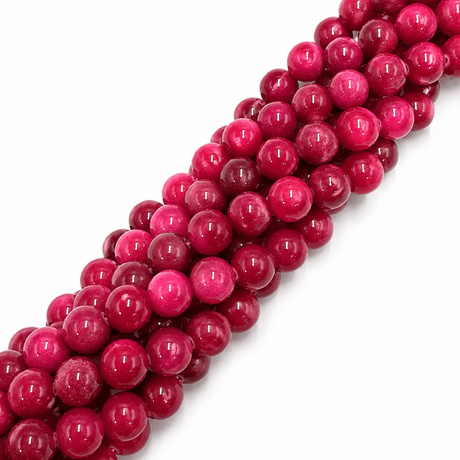 Jade -Pink-Runde (12mm) - Uniq Perler - 123251
