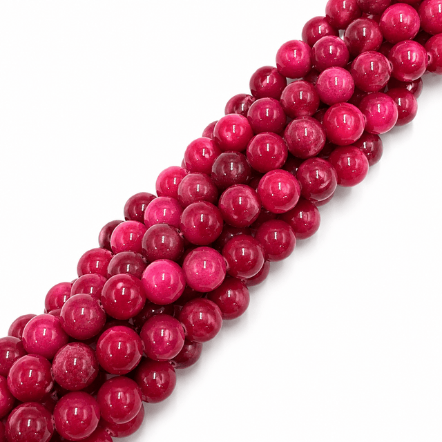 Jade -Pink-Runde (12mm) - Uniq Perler - 123251