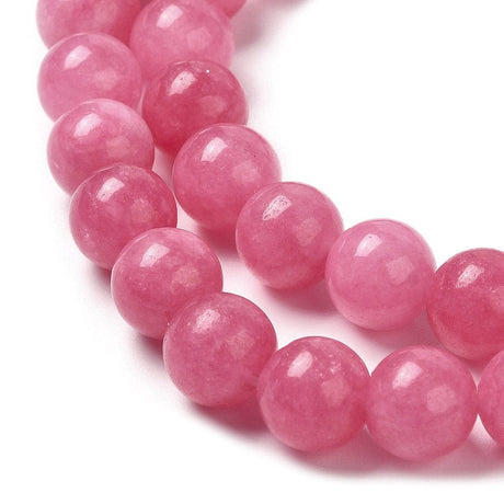 Jade, Pink, Runde, (8 - 8,5mm) - Uniq Perler - 112425