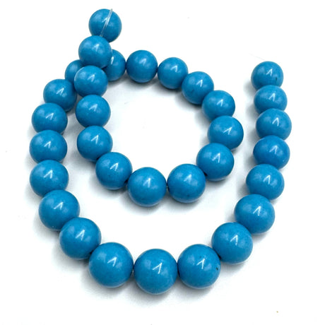 Jade - Runde Blau (12mm) - Uniq Perler - 