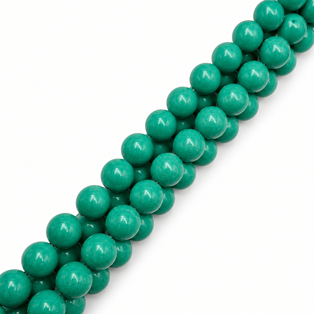 Jade - Runde Grøn (12mm) - Uniq Perler - 116998
